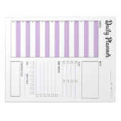 毎日のプランナー(月曜日の開始（紫） 8.5 x 11インチ ノートパッド (正面)