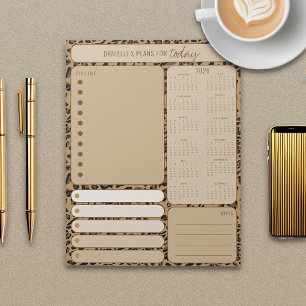 毎日のプランナーLeopard Print 2026ノートTo Doリスト ノートパッド