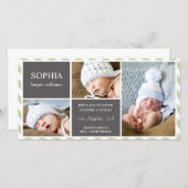 毎日のベビー | 出産発表 案内状 (正面/裏面)