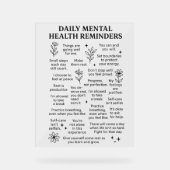 毎日のメンタルヘルスのリマインダー アクリルサイン (正面)