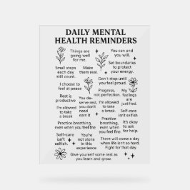 毎日のメンタルヘルスのリマインダー アクリルサイン
