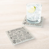 毎日のメンタルヘルスのリマインダー ガラスコースター (アングル)