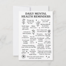 毎日のメンタルヘルスのリマインダー サンキューカード