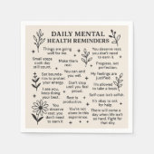 毎日のメンタルヘルスのリマインダー スタンダードカクテルナプキン (正面)