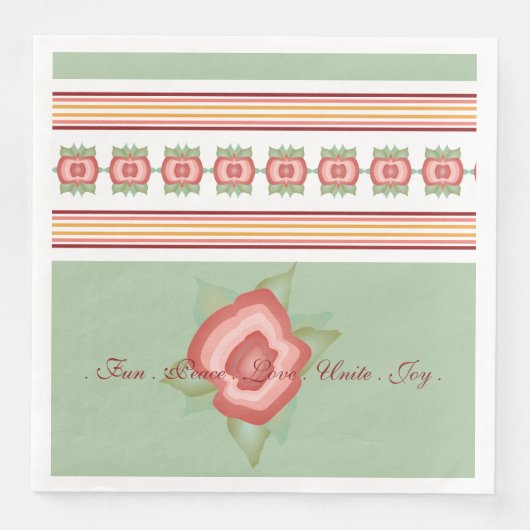 毎日のモダンデザインと紙ストライプナプキンス (正面)