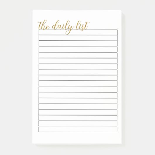 "毎日のリスト"のメモ帳 ポストイット (正面)