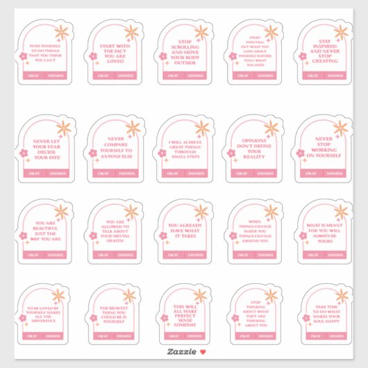 毎日のリマインダーのパックバンドルセッ感動的ト シール (シート)