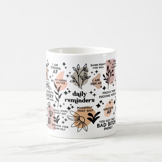 毎日のリマインダーコーヒーマグ コーヒーマグカップ (中央)