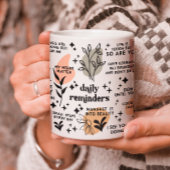 毎日のリマインダー確認メッセージ コーヒーマグカップ