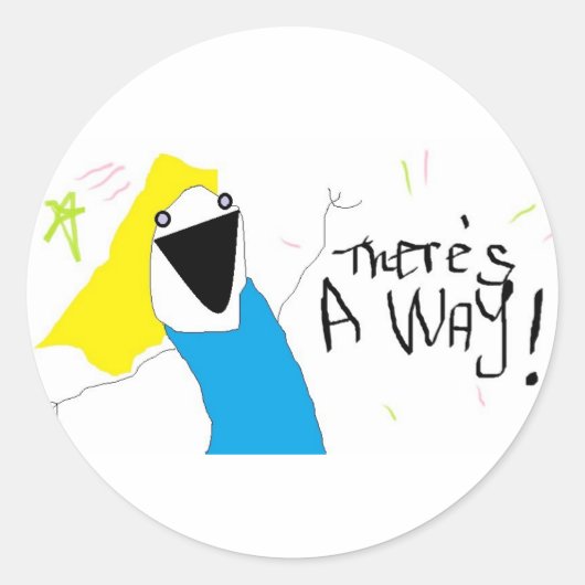 毎日のリマインダー、勇気付けられる、勝ち、実行可能 ラウンドシール (正面)