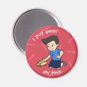 毎日のルーティ子供へン – 少年 マグネット (正面/裏面)