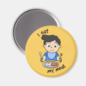 毎日のルーティ子供へン – 少年 マグネット (正面/裏面)