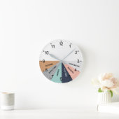 毎日の予定の色のラウンドクロック ラウンド壁時計 (ホーム)