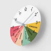 毎日の予定の色のラウンドクロック ラウンド壁時計 (傾斜)