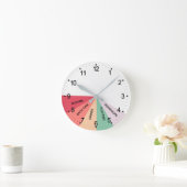 毎日の予定の色のラウンドクロック ラウンド壁時計 (ホーム)