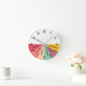 毎日の予定の色のラウンドクロック ラウンド壁時計 (ホーム)