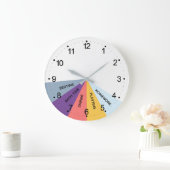 毎日の予定の色のラウンドクロック ラージ壁時計 (ホーム)