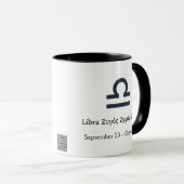毎日の使用またはギフトのためのLibraスター署名おもしろい文字 マグカップ (正面右)