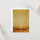 毎日の保護祈りの言葉金ゴールドフラットグリーティングカード カード (正面/裏面インサイチュ)