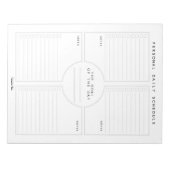 毎日の個人用スケジュールカスタムメモ帳 ノートパッド (正面)