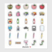 毎日の先生スクールをテーマにしたステッカー シール (シート)