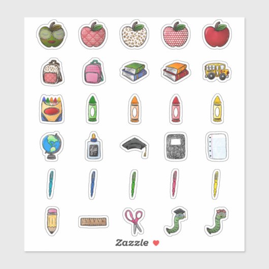 毎日の先生スクールをテーマにしたステッカー シール (シート)