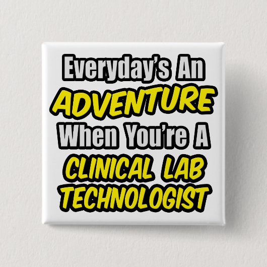 毎日の冒険……クリニカルラボ技術 缶バッジ (正面)