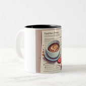 毎日の処方箋マグカップ:あなたの幸福の用量 ツートーンマグカップ (正面左)