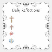 毎日の反射の箇条書き四角形のジャーナルプランナー スクエアシール (正面)