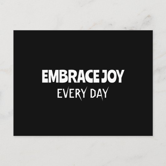 毎日の喜びを受け入れる ポストカード (正面)