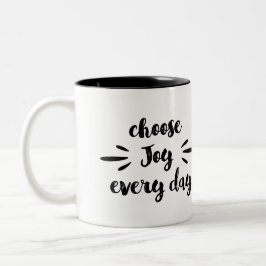 毎日の喜びを選やる気を起こさせるぶ引用文 ツートーンマグカップ