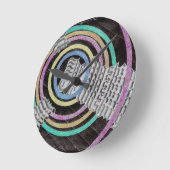 毎日の回転 ラウンド壁時計 (傾斜)