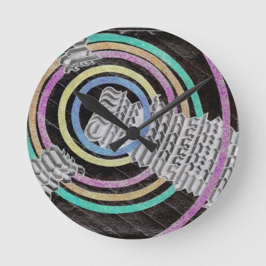 毎日の回転 ラウンド壁時計 (正面)