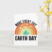 毎日の地球の日を守る惑星ヴィンタグを作る カード (黄色い花)
