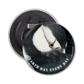 毎日の地球の日パフィン写真の角 栓抜き (正面)