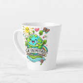 毎日の地球の日 カフェラテマグ (左アングル)