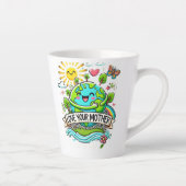 毎日の地球の日 カフェラテマグ (右)