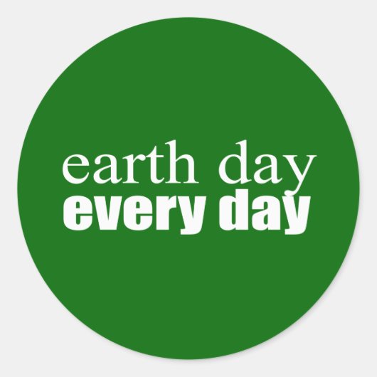 毎日の地球の日 ラウンドシール (正面)