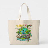 毎日の地球の日 ラージトートバッグ (裏面)