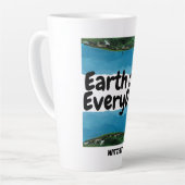 毎日の地球の日,環境にやさしいことをしようエレガント,芸術科学 カフェラテマグ (左アングル)