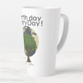 毎日の地球の日，環境にやさしいことをしようエレガント，芸術科学 カフェラテマグ (右アングル)