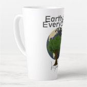 毎日の地球の日，環境にやさしいことをしようエレガント，芸術科学 カフェラテマグ (左アングル)