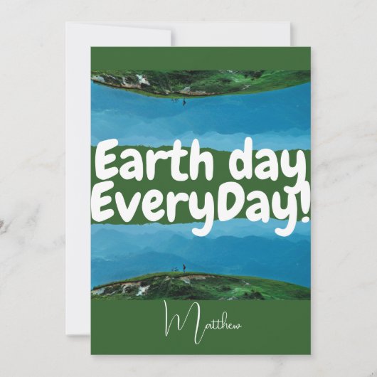 毎日の地球の日，環境にやさしいことをしようエレガント，芸術科学 カード (正面)