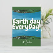 毎日の地球の日，環境にやさしいことをしようエレガント，芸術科学 カード (スタンド正面)