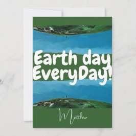 毎日の地球の日，環境にやさしいことをしようエレガント，芸術科学 カード