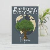毎日の地球の日,環境にやさしいことをしようエレガント,芸術科学 カード (スタンド正面)