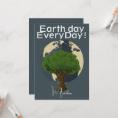 毎日の地球の日,環境にやさしいことをしようエレガント,芸術科学 カード (正面/裏面インサイチュ)