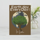 毎日の地球の日，環境にやさしいことをしようエレガント，芸術科学 カード (スタンド正面)