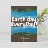 毎日の地球の日，環境にやさしいことをしようエレガント，芸術科学 カード (スタンド正面)