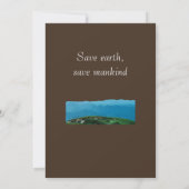 毎日の地球の日，環境にやさしいことをしようエレガント，芸術科学 カード (裏面)